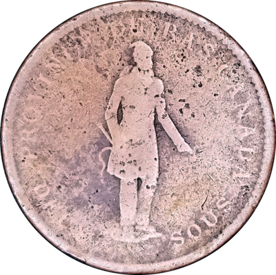 Province du Bas Canada 1 Penny-Deux Sous (Bank of Montreal) Image 1