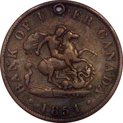 Bank of Upper Canada Half Penny Image 1